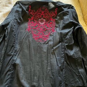 Black button down Harley Shirt
